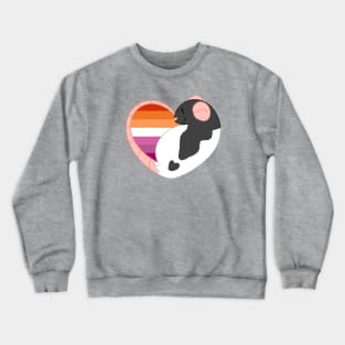 Lesbian Pride Rat Crewneck Sweatshirt